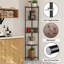Aldie 163cm H x 30cm W Metal Corner Bookcase