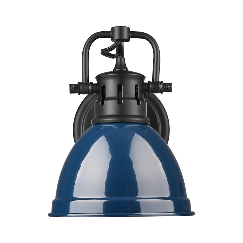 Brianni 1-Light Bath Vanity, Matte Black, Matte Navy
