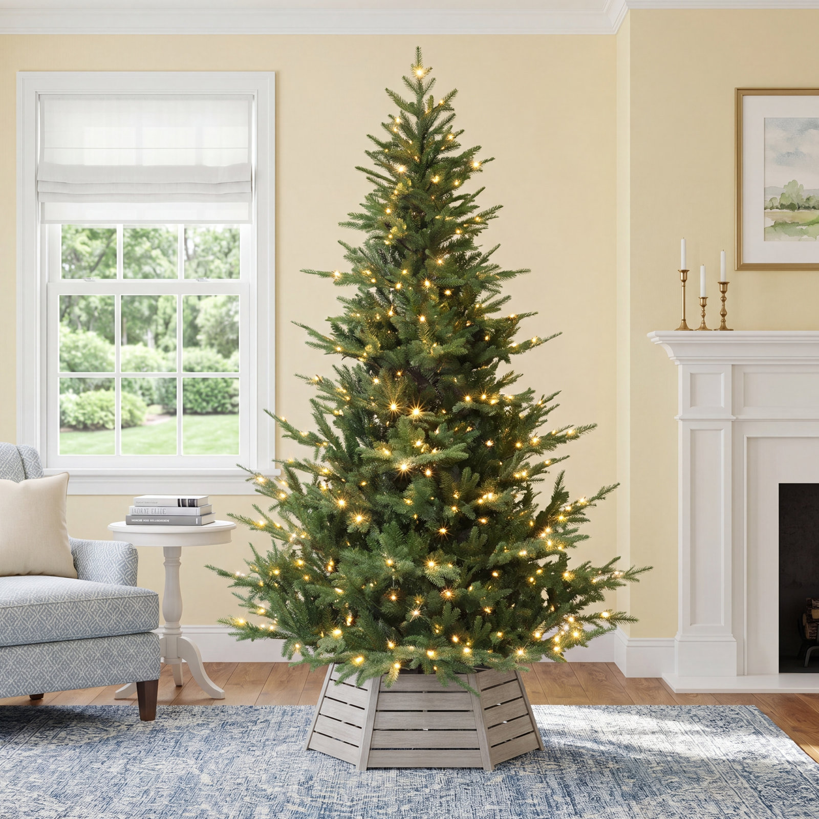 7.5' Pre-Lit Sacramento Fir Artificial Christmas Tree