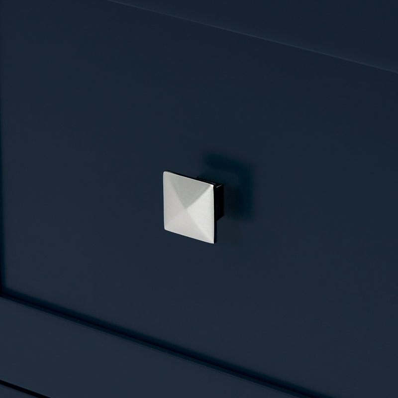 ARIEL Monroe 54 Single Sink Bathroom Vanity with Carrara Quartz Top, Midnight Blue, 60" - 61", Pure White Quartz