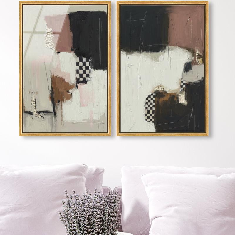 Longing Set Set by Oliver Gal, 17"H x 25"W, Gold Floater Frame