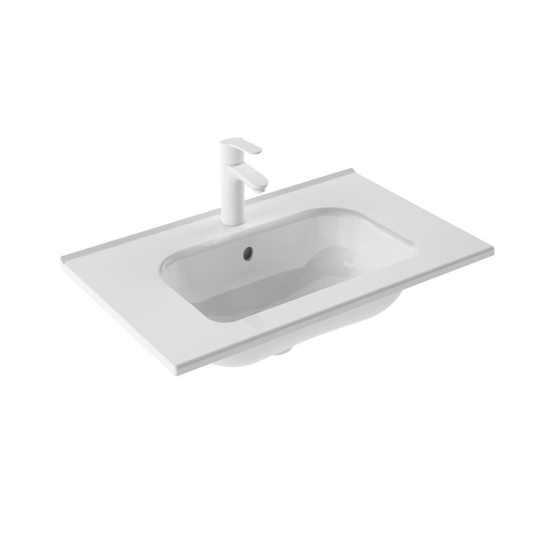Lief 28'' Single Bathroom Vanity with Ceramic Top, Walnut