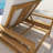 Wood Outdoor Chaise Lounge With Adjustable Backrest-517574501