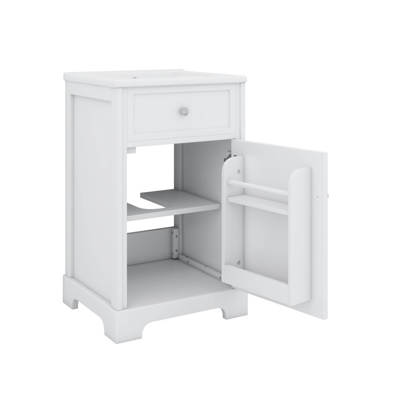 Meuble-lavabo 20 po avec lavabo 20 po, Blanc