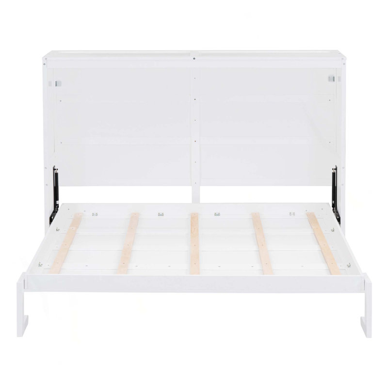 Lit escamotable Murphy, Double, Blanc