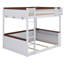 Lit superposé en bois avec tablettes intégrées, boîte de rangement, lumière DEL et station de charge USB-665279533