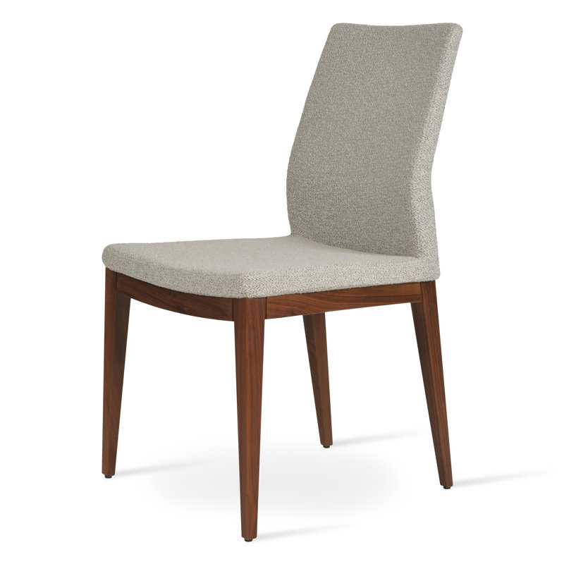 Pasha Wood Dining Chair, American Walnut, Wheat PPMS