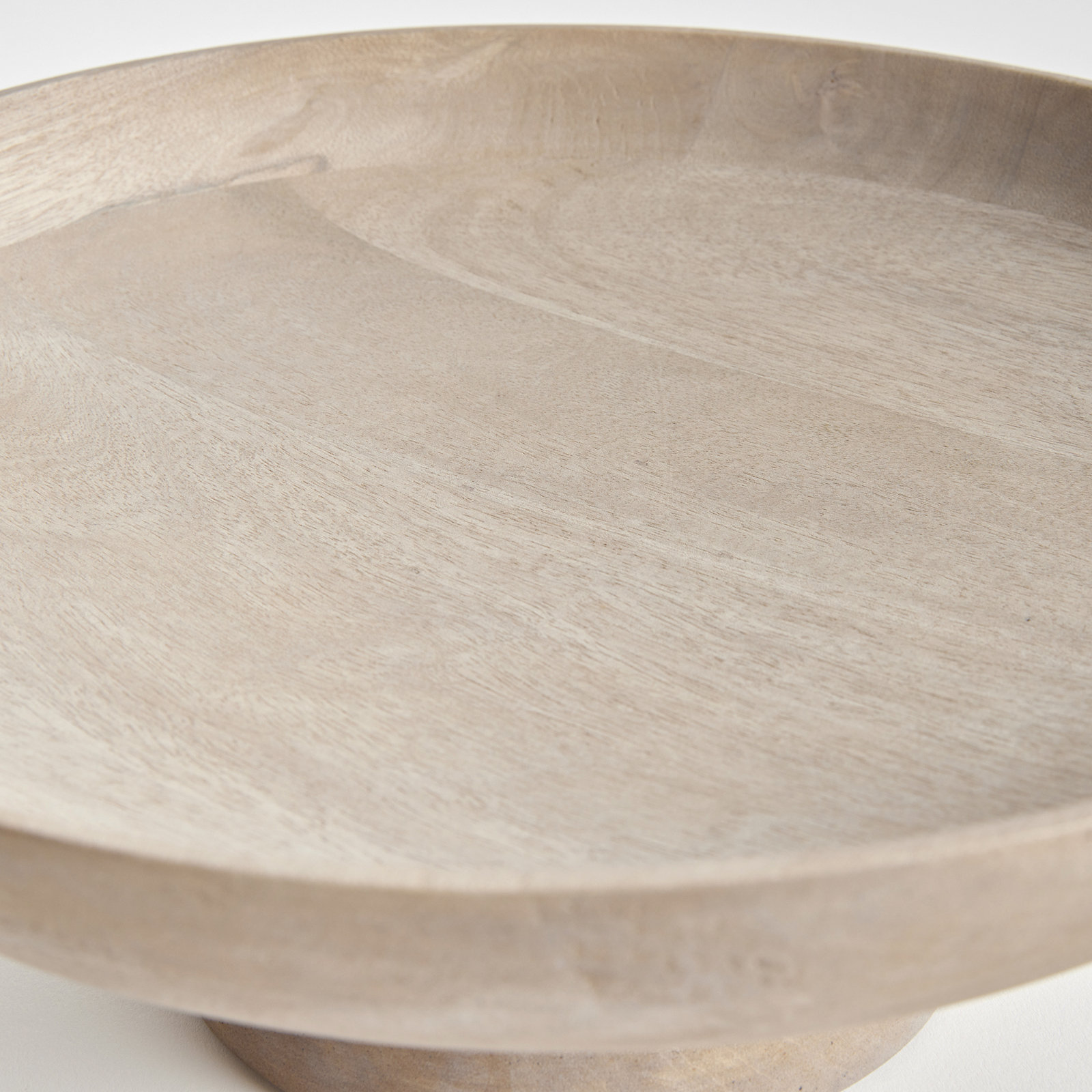 Wood Serving Bowl, White Washed