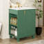 Meuble-lavabo de salle de bain rétro classique 24 po avec lavabo, planches, rangement sous l'évier, 2 tablettes, conception, structure en pin massif lisse et plomberie facile, charnières à ouverture latérale, finition-271344954
