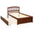  Platform Bed Wood Frame with Trundle, Timeless and Practical-1427381145