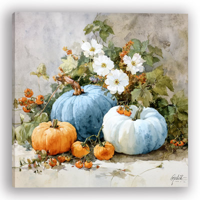 «Pumpkin Harvest Still Life», art mural sur toile tendue