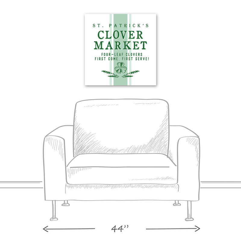 St. Patrick's Clover Market sur impression sur toile