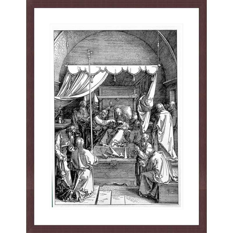 La mort de la Vierge de la série «La vie de la Vierge» par Albrecht Dürer, impression giclée sur cadre