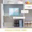 Buffet de cuisine moderne autoportant avec rangement et rangement