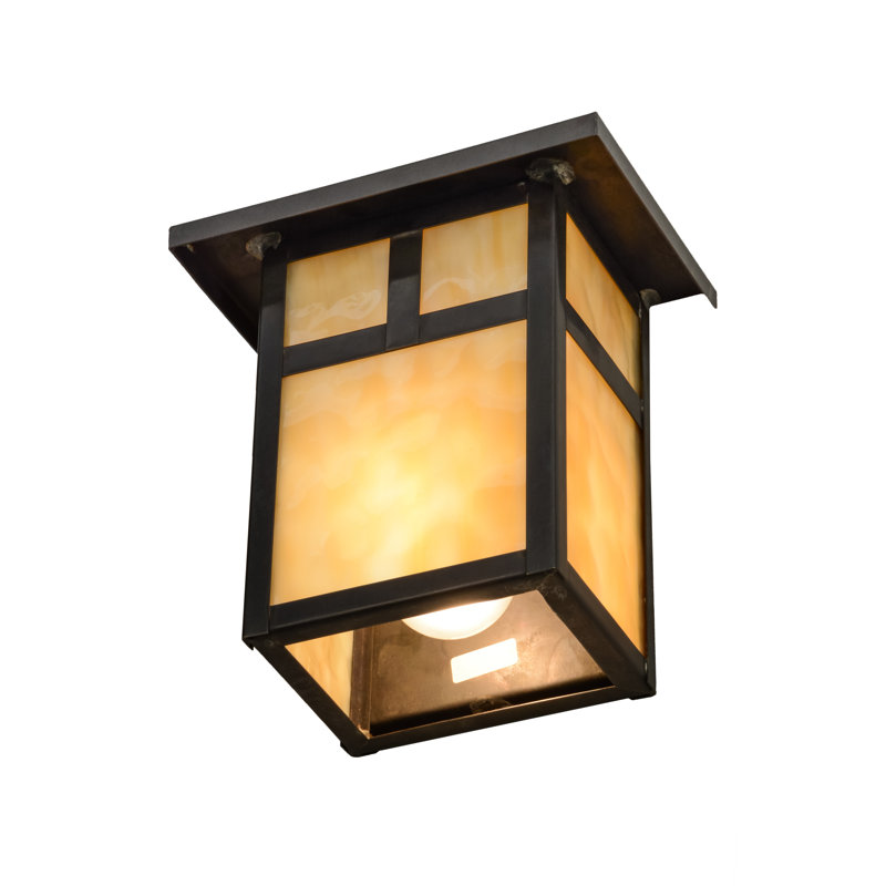 Hyde Park "T" Mission 1 - Light Outdoor Wall Lantern, 6.5" H x 6.5" W x 4.5" D