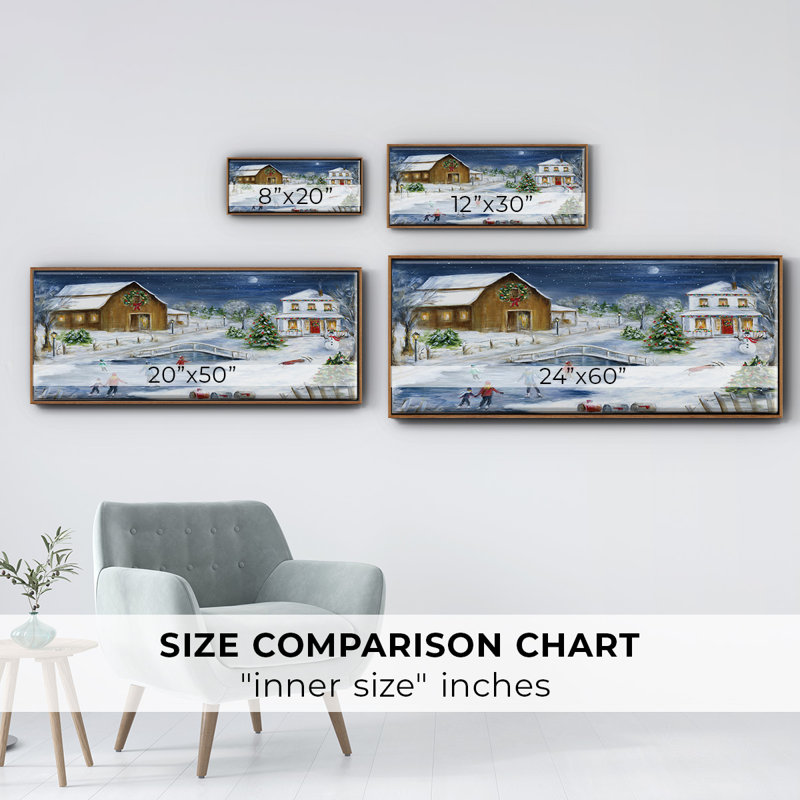 Winter Wonderland - toile encadrée, H 24 po x l 60 po