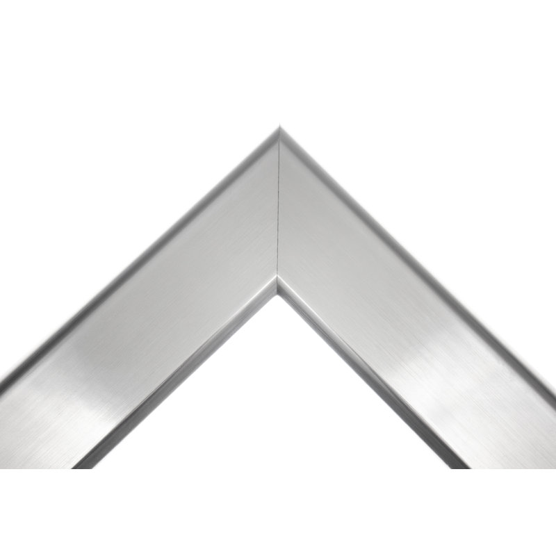 Grena Engineered Wood Flat Wall Mirror, 35" H x 31" W, Silver