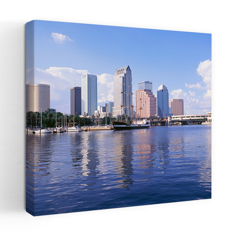 Usa Florida Tampa Office Buildings In Tampa Abstract Contemporary Architecture City Wall Art Print, 91.44cm H x 91.44cm W