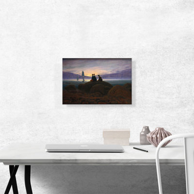 " Moonrise Over The Sea 1822 " by Caspar David Friedrich Painting Print