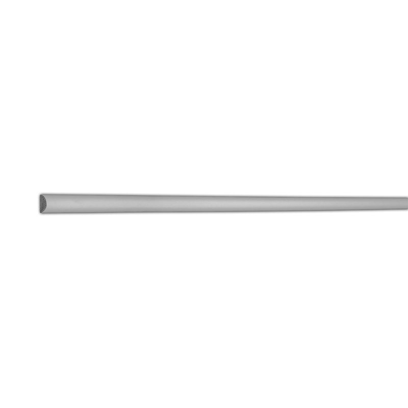 Plastique blanc de 0,75 po d'épaisseur x 0,38 po de largeur x 96 po de longueur, base murale blanche