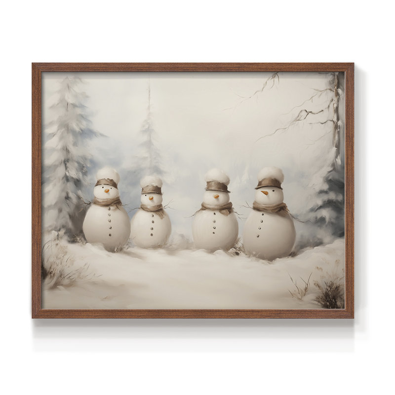 «Chirstmas Art» - DCCDXLV - Reproduction encadrée - Restickable, H 8 po x l 10 po, Noyer