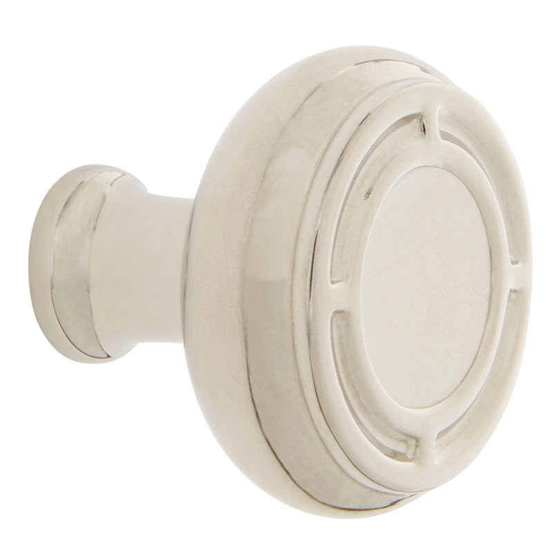 Mission 1 3/8" Diameter Round Knob, Polished Nickel