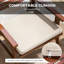 Chaise de patio pour l'extérieur 4 pièces, siège en bois avec coussins, tabouret de coussin à lattes blanc crème, dossier crème