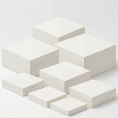 8PCS Buffet Risers,Food Risers for Buffet Table, Display Stand Shelf for Catering Dessert Collectibles Jewelry Figures Show, Acrylic Cube Display Nesting with Hollow Bottoms 5" 6" 7" 8" 9" 10" 11" 12"
