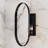 Matte Black Metal Framed Bathroom Wall Cabinet, 20X34 Inch Oval Recessed, With Mirror And Adjustable Shelves, Stylish Option Recessed Frame, Decorative Piece-523717199