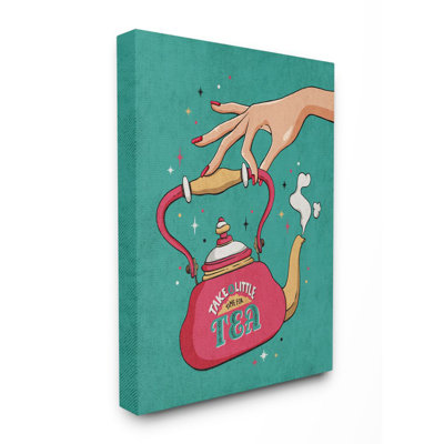 «Time for Tea Vintage Comic Book Design» par Ester Kay, impression sur toile