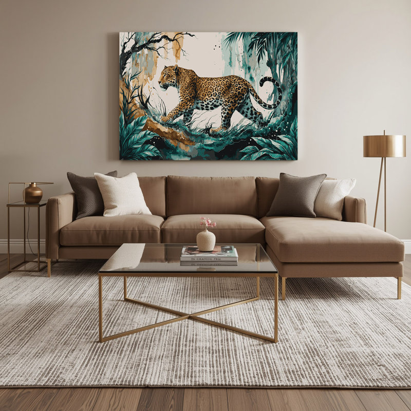 «Big Cats Indo», léopard chinois sur toile, H 11 po x l 14 po