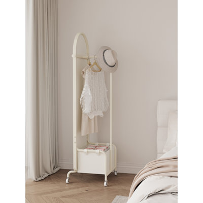 Miroir autoportant mobile tout-en-un crème de style miroir
