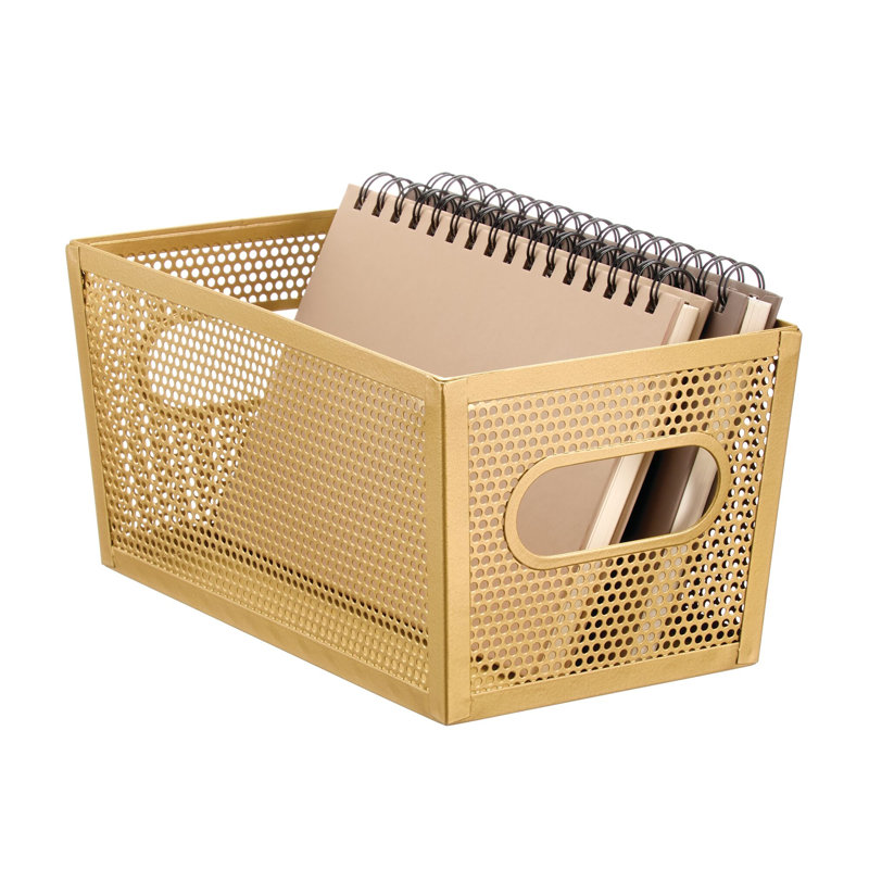 10 x 6 x 5 Perforated Bin, PC Soft Brass
