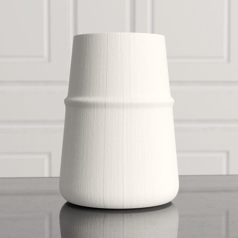 Handmade Ceramic Table Vase, Soft White