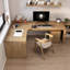 Bureaux rectangulaires en bois massif Burlywood-111032617-111032615