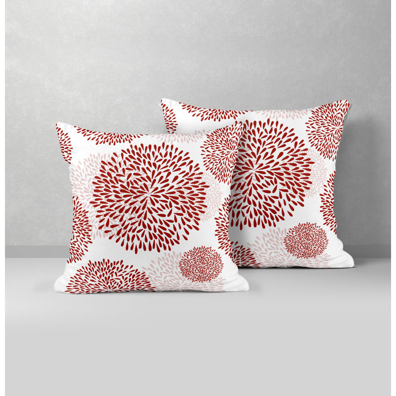 Coussin Confetti, L 19 po x H 19 po, Rouge