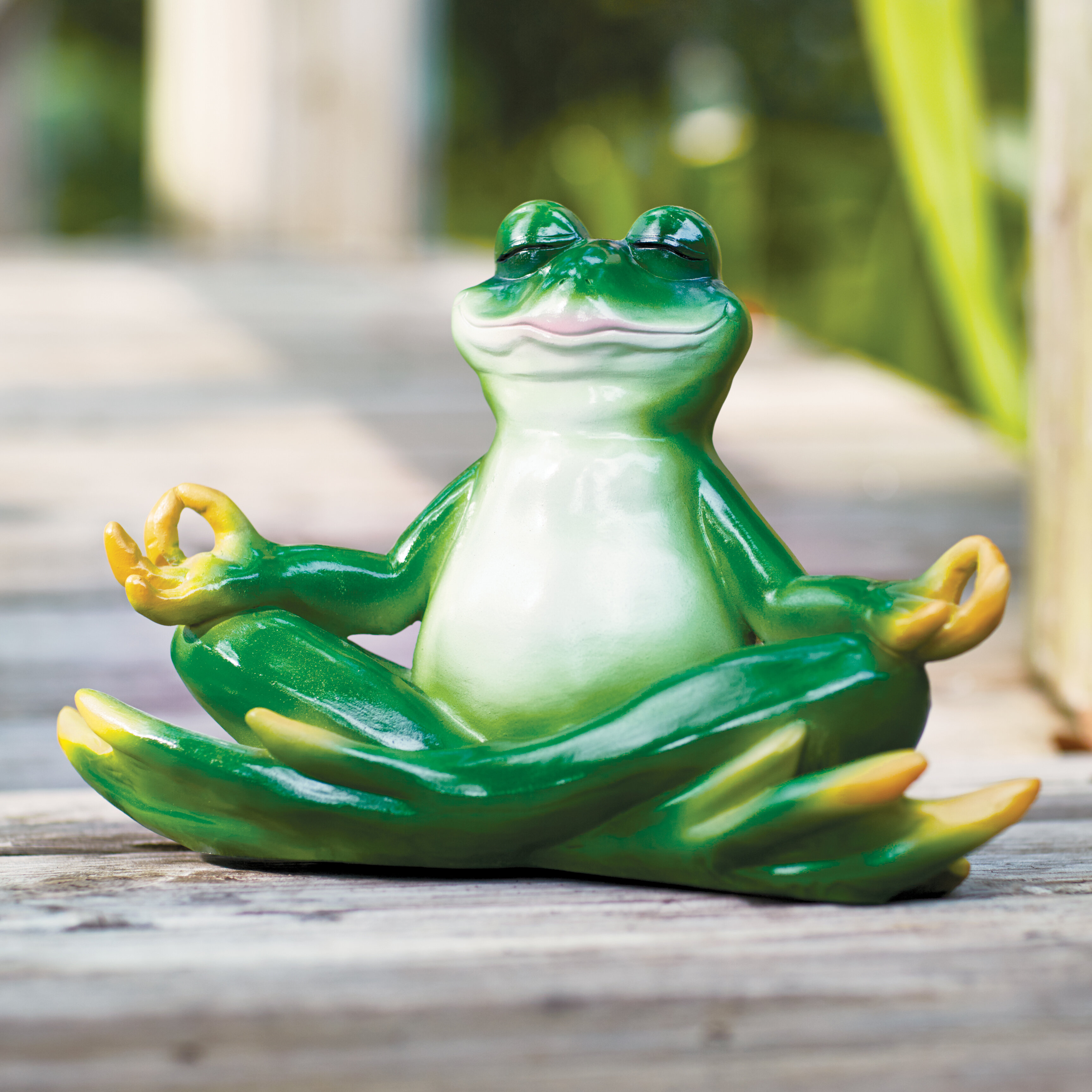 Design Toscano Strike a Pose Zen Yoga Frog Statue & Reviews