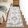 Machine Washable Rugs Oriental Floral Non-Slip Low Pile Rubber Backing Area Rug for Living Room Bedroom Kitchen Dining Room