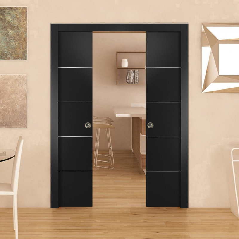 Portes françaises en bois Planum, 60 po x 96 po
