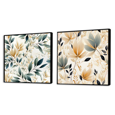 Craner - Floral Square Collage Set Of 2