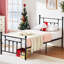 Double Metal Bed Frame with Headboard-1690835539-1690835540