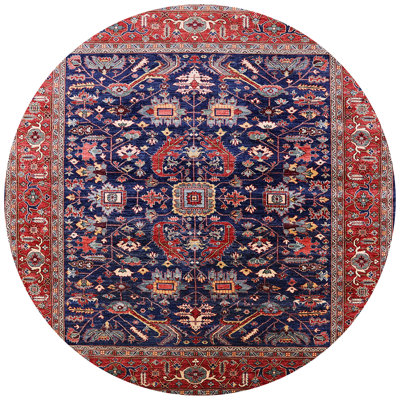 Tapis oriental bleu / rouge