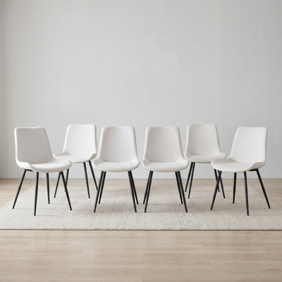 Vesta Faux Leather Dining Chairs Metal Legs