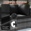 Ensemble de conversation pour patio en osier pour 6 personnes avec coussins, table basse et table de foyer d'extérieur 44 po Caradog-1389771004
