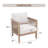 Outdoor 2-peice Solid Wood Chair