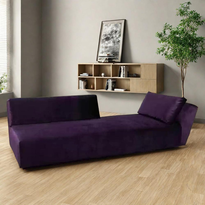 Chaise moderne et confortable en pin, Mauve, Orienté à droite