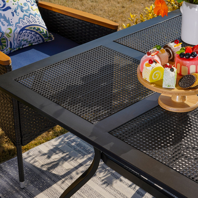 Leonard 4 - Person Patio Dining Set with Square Table , Cushions Included