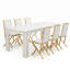 Ensemble de table de salle à manger moderne 70,8 pouces avec chaises en similicuir à cadre doré-133044718-133044720