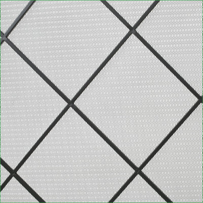 Fireplace Screen, Single Panel Minimalist Diamond Design | Black | Iron