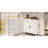 Kitchen Storage Cabinet In White Modern - 2 Drawers And Doors Buffet Sideboard For Living Room, Dining Bathroom Accommodates Seasoner Sundries Room With Coffee Maker-959693819